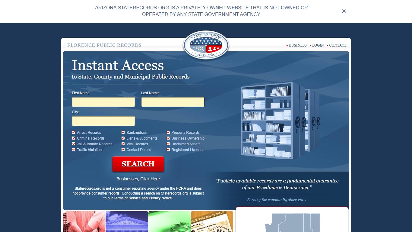 Florence Arrest and Public Records | Arizona.StateRecords.org